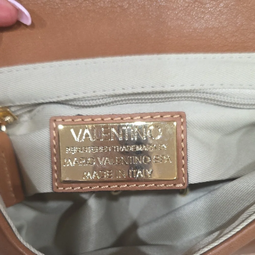 Valentino Camel Leather Crossbody Bag - Picture 6 of 10
